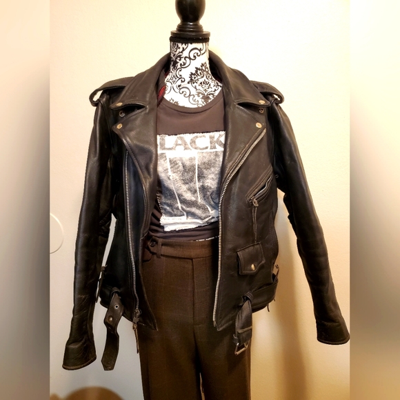 jamin leather Other - Tough leather iconic motorcycle jacket sz 42 everything in tact.